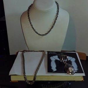 All steel 2- necklaces 1- scarf jewelry really in great shape